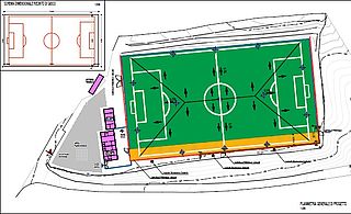 La Planimetria generale del Progetto per il Campo sportivo di Villagrande